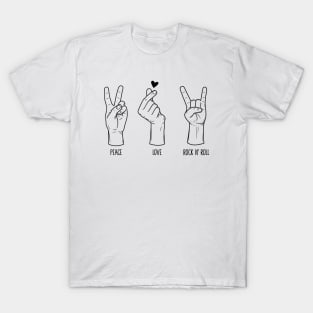 Peace Love Rock N Roll T-Shirt